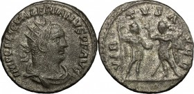 Valerian I (253-260). BI Antoninianus, Antioch mint, 255-256. D/ Bust of Valerian right, radiate, cuirassed. R/ Valerian and Gallienus standing face t...