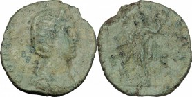 Salonina, wife of Gallienus (died 268 AD). AE As, 260-268. D/ Bust of Salonina right, draped, diademed. R/ Venus standing left, holding apple and scep...