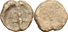 Ionia, Ephesus. PB Tessera, 2nd-3rd century. D/ Cult-statue of Artemis of Ephesus; to left, A; to right, T. R/ Blank. Gülbay-Kireç 161-3. PB. g. 2.02 ...
