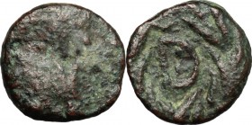 Vandals in North Africa. Gunthamund (484-496). AE Nummus, Carthage mint, 484-496. D/ Bust right, diademed, draped. R/ D within wreath. BMC 35. MEC 13-...