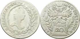 Austria. Maria Theresa (1740-1780). AR 20 Kreuzer, Vienna mint, 1765. Herinek 844. KM 1998. AR. g. 6.50 mm. 28.00 VF.