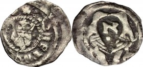 Hungary. Stephan V (1270-1272). AR Obol, 1270-1272. Huszár 358. CNH I 298. AR. g. 0.11 mm. 9.00 Toned. About VF.