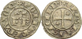 Italy. Federico II (1197-1250). BI Denar, Brindisi mint, 1248. Spahr 144. MIR 104. BI. g. 0.61 mm. 17.00 About EF/Good VF.