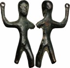 Bronze votive figurine. Central Italy, 6th-5th century BC. 44 x 22 mm.