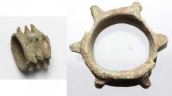 Lead 'mace head'. Roman period, I-III century AD. Diam. 38 mm, H. 28 mm.