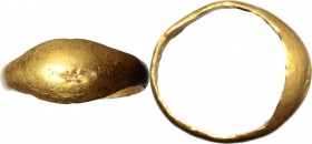 Children's gold ring. Roman period, I-II century AD. 17 mm / 13 mm. 2.32 g.