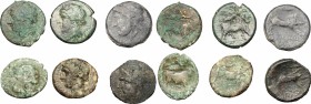 Greek Italy. Lot of 6 AE, including Arpi and Neapolis. AE. Good F.