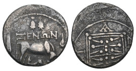 ILLYRIA. Dyrrhachion. Drachm (Circa 229-100 BC). Xenon and Damenos, magistrates.
 ( 2.79 g. 17.3 mm ).