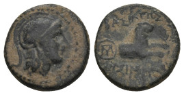 KINGS OF THRACE (Macedonian). Lysimachos (305-281 BC). Ae.
 ( 2.84 g. 14.8 mm ).