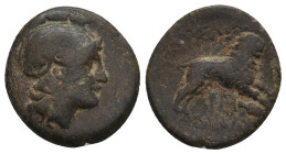 KINGS OF THRACE (Macedonian). Lysimachos (305-281 BC). Ae.
 ( 4.26 g. 19.2 mm ).