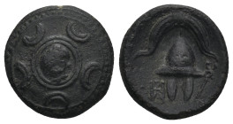 KINGS OF MACEDON. Alexander III 'the Great' (336-323 BC). Ae Unit. Uncertain mint in Asia.
 ( 3.89 g. 16.8 mm ).