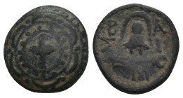 KINGS OF MACEDON. Alexander III 'the Great' (336-323 BC). Ae Half Unit. Uncertain mint in Macedon.
 ( 3.66 g. 15.4 mm ).
