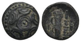 KINGS OF MACEDON. Philip III – Antigonos I Monophthalmos. Circa 323-310 BC. Half Unit.
 ( 3.30 g. 13.4 mm).