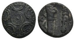 KINGS OF MACEDON. Philip III – Antigonos I Monophthalmos. Circa 323-310 BC. Half Unit.
 ( 2.93 g. 14.1 mm ).