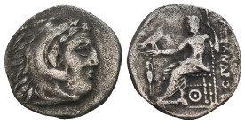 KINGS OF MACEDON. Alexander III 'the Great' (336-323 BC). AR Drachm. Lampsakos.
 ( 3.94 g. 18.0 mm ).