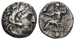 KINGS OF MACEDON. Alexander III 'the Great' (336-323 BC). AR Drachm.
 ( 3.73 g. 16.6 mm ).