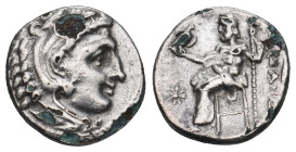 KINGS OF MACEDON. Alexander III 'the Great' (336-323 BC). AR Fourrée Drachm.
 ( 3.14 g. 17.1 mm ).