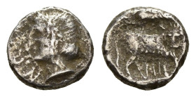 ASIA MINOR. Uncertain. Obol (4th century BC).
 ( 0.85 g. 9.0 mm ).