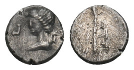 UNCERTAIN ( 200-100 BC ). Obol.
(0.51 g. 7.5 mm ).