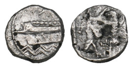 SAMARIA. 'Middle Levantine' Circa 375-333 BC. AR Obol. 
 ( 0.74 g. 8.4 mm ).