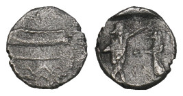 SAMARIA. 'Middle Levantine' Circa 375-333 BC. AR Obol. 
 ( 0.72 g. 9.0 mm ).