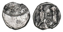 SAMARIA. 'Middle Levantine' Circa 375-333 BC. AR Obol. 
 ( 0.70 g. 9.6 mm).