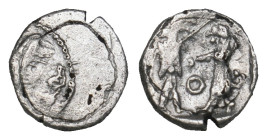 SAMARIA. 'Middle Levantine' Circa 375-333 BC. AR Obol. 
 ( 0.69 g. 9.4 mm).