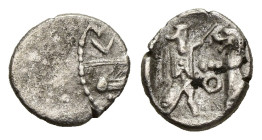 SAMARIA. 'Middle Levantine' Circa 375-333 BC. AR Obol. 
 ( 0.63 g. 9.9 mm).