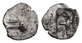 SAMARIA. 'Middle Levantine' Circa 375-333 BC. AR Obol. 
 ( 0.44 g. 9.3 mm ).
