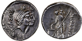 Cordia, Denarius, 46 BC, Rome, Silver, AU(50-53), Crawford:463/1b