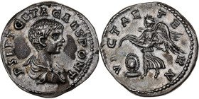 Geta, Denarius, 200-202, Laodicea, Silver, AU(55-58), RIC:101