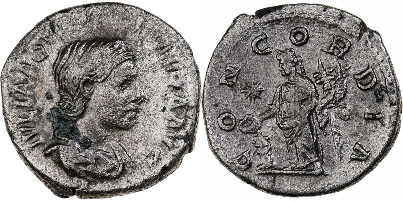 Aquilia Severa, Denarius, 220-222, Rome, Silver, EF(40-45), RIC:225 
 Bust of A...