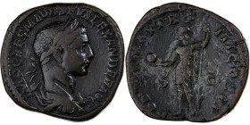 Severus Alexander, Sestertius, 224, Rome, Bronze, EF(40-45), RIC:419d