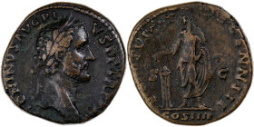 Antoninus Pius, Sestertius, 158-159, Rome, Bronze, EF(40-45), RIC:1009A