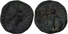 Faustina II, Sestertius, 161-176, Rome, Bronze, VF(30-35), RIC:1688