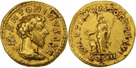 Marcus Aurelius, Aureus, 161-162, Rome, Gold, EF(40-45), RIC:53