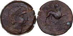 Spain, Castulo, Æ Unit, ca. 130-80 BC, Bronze, AU(50-53)