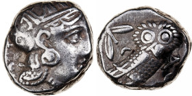 Attica, Tetradrachm, ca. 400-350 BC, Athens, Silver, VF(30-35), SNG-Cop:31