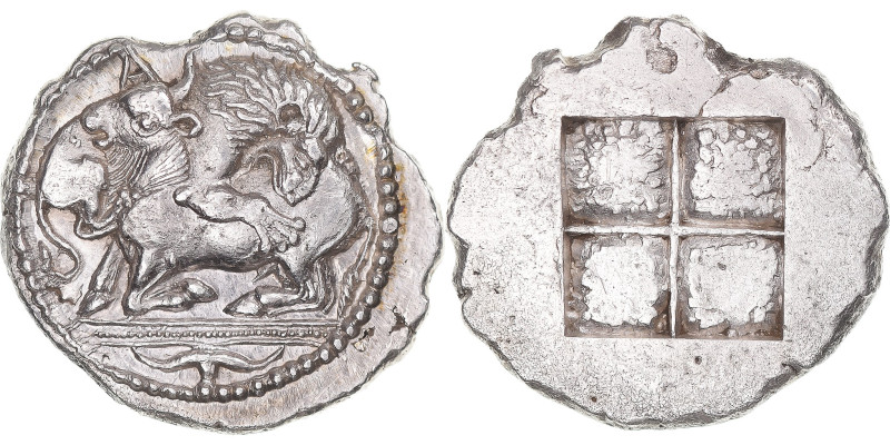 Macedonia, Tetradrachm, ca. 470-430 BC, Akanthos, Silver, AU(55-58), HGC:3.1-384...