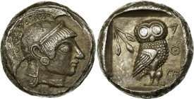 Attica, Tetradrachm, 500/490-485/0 BC, Athens, Silver, NGC, EF(40-45)