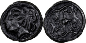 Durocassi, Potin, ca. 60-40 BC, Potin, AU(50-53), Delestrée:2630