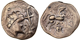 Namnetes, Statère à la croix, 1st century BC, Electrum, EF(40-45)
