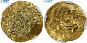 Ambiani, Stater, 2nd century BC, Gold, NGC, EF(40-45), Delestrée:55