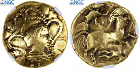 Veneti, Statère à la petite tête nue, 2nd century BC, Gold, NGC, VF(30-35)