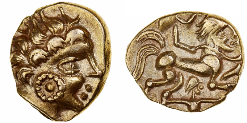 Namnetes, 1/4 Stater, 80-50 BC, Gold, AU(55-58), Delestrée:2193 
 Coin, Namnete...