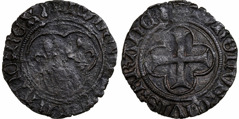 France, Louis XII, Denier Tournois, 1498-1514, Châlons-sur-Marne, Billon 
 Two ...