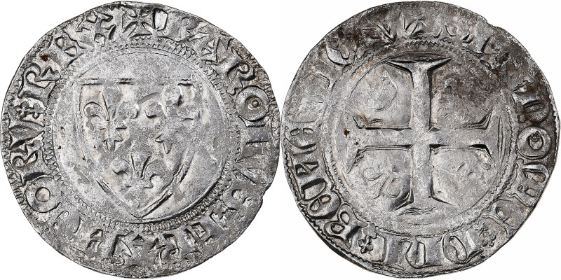 France, Charles VI, Blanc, 1389-1422, Sainte-Ménéhould, Billon, EF(40-45) 
 Fre...