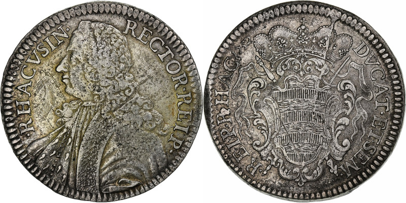 Republic of Ragusa, Thaler, 1752, Ragusa, Silver, EF(40-45), KM:18
Bust of the ...