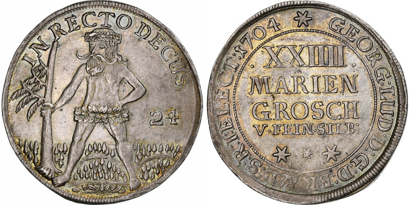 Duchy of Brunswick-Lüneburg, Ernst August, 24 Mariengroschen, 1704, Brunswick 
...