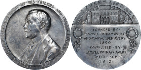 1914 Avery Library Medal. By Victor David Brenner, struck by Tiffany & Co. Smedley-102. Silver. About Uncirculated, Dark.
63.4 mm. 131 grams, XRF tes...